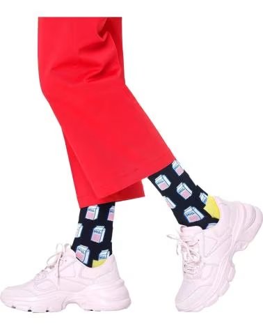 HAPPY SOCKS MEIAS HAPPY SOCKS COM ESTAMPA DE FANTASMA NEGRO