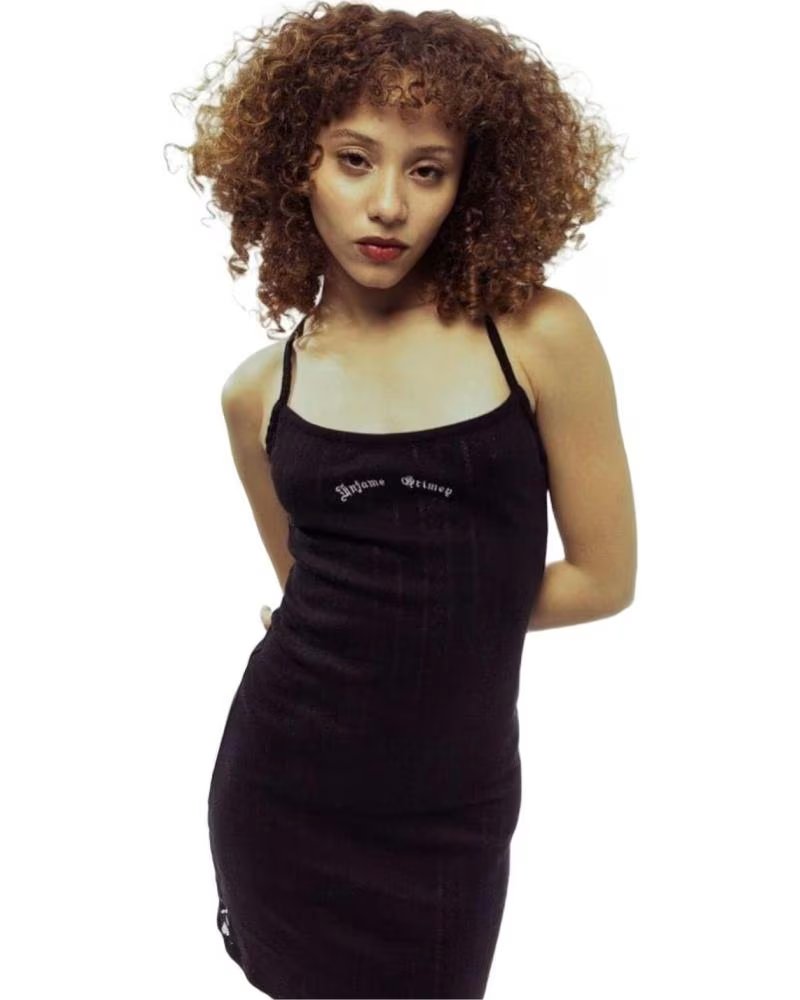 GRIMEY GRIMEY SCHWARZES KLEID MIT DÜNNEN TRÄGERN FÜR DAMEN NEGRO