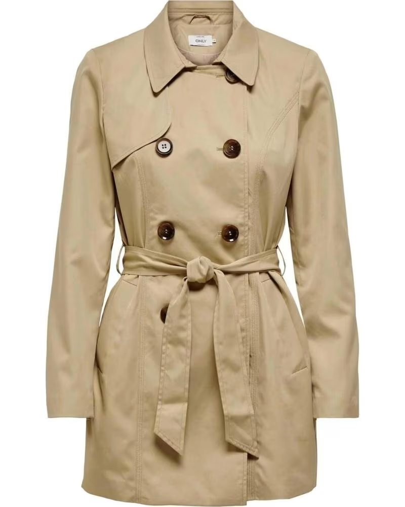 ONLY ONLY BEIGE TRENCH COAT FOR WOMEN BEIGE
