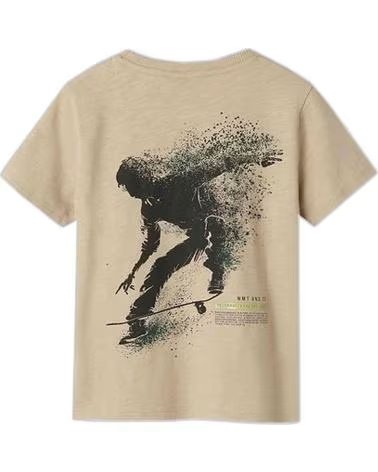 NAME IT NAME IT UNISEX-T-SHIRT MIT KURZEN ÄRMELN FÜR JUNGEN MIT AUFDRUCK BEIGE