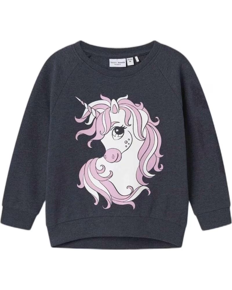 NAME IT NAME IT UNISEX KINDER SWEATSHIRT MIT EINHORN-AUFDRUCK AZUL