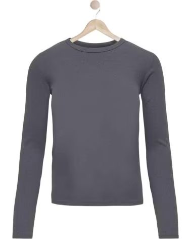ONLY CAMISETA DE MANGA LARGA DE PUNTO FINO PARA MUJER ONLY GRIS