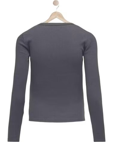 ONLY CAMISETA DE MANGA LARGA DE PUNTO FINO PARA MUJER ONLY GRIS