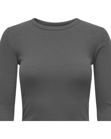 ONLY CAMISETA DE MANGA LARGA DE PUNTO FINO PARA MUJER ONLY GRIS