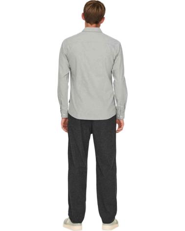 ONLY CAMISA DE MANGA LARGA PARA HOMBRE ONLY SONS GRIS