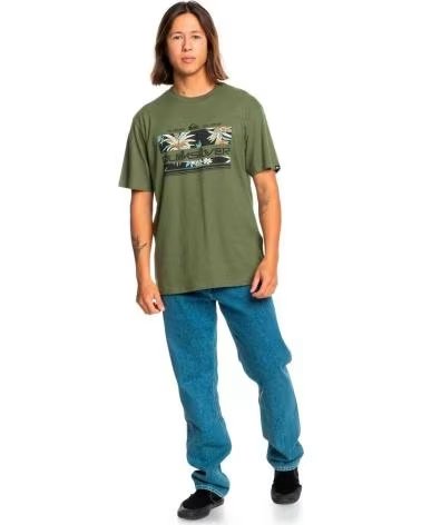 QUIKSILVER QUIKSILVER TROPRAINBOWSS KURZARM-T-SHIRT FÜR HERREN VERDE
