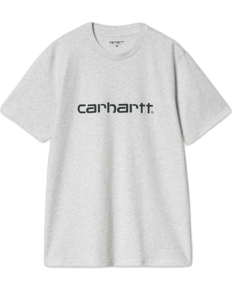 CARHARTT WIP CARHARTT WIP HERREN T-SHIRT MIT KURZEM ARM UND LOGO GRIS