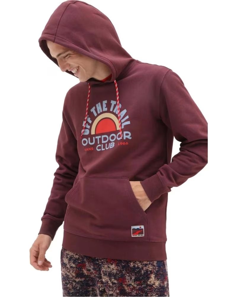 VANS OFF THE WALL MOLETOM COM CAPUZ VANS OFF THE TRAIL OUTDOOR CLUB MASCULINO ROJO