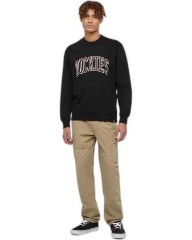 DICKIES FELPA DICKIES NERA DA UOMO CON LOGO UNIVERSITARIO NEGRO