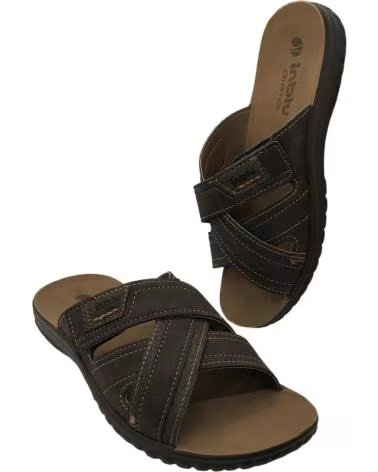 INBLU SANDALIA ESTILO CHANCLA HOMBRE FN000114 MARRON