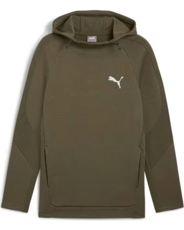PUMA FELPA CON CAPPUCCIO PUMA EVOSTRIPE DA UOMO VERDE