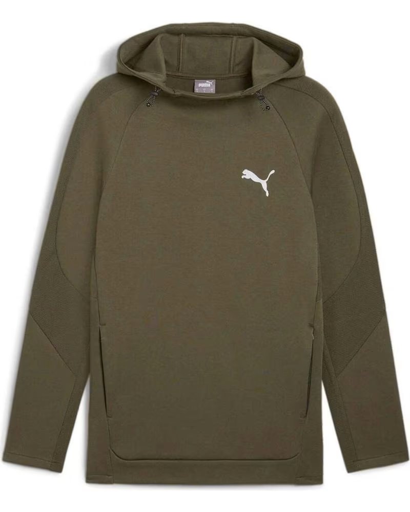 PUMA FELPA CON CAPPUCCIO PUMA EVOSTRIPE DA UOMO VERDE