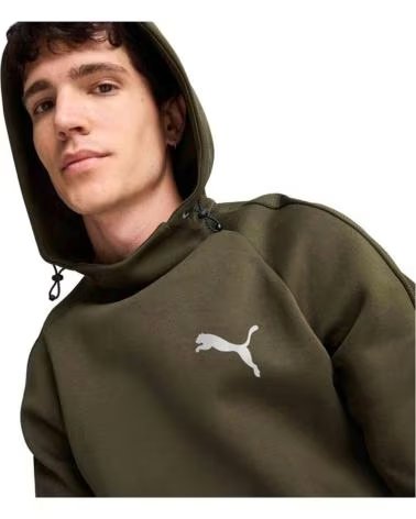 PUMA FELPA CON CAPPUCCIO PUMA EVOSTRIPE DA UOMO VERDE