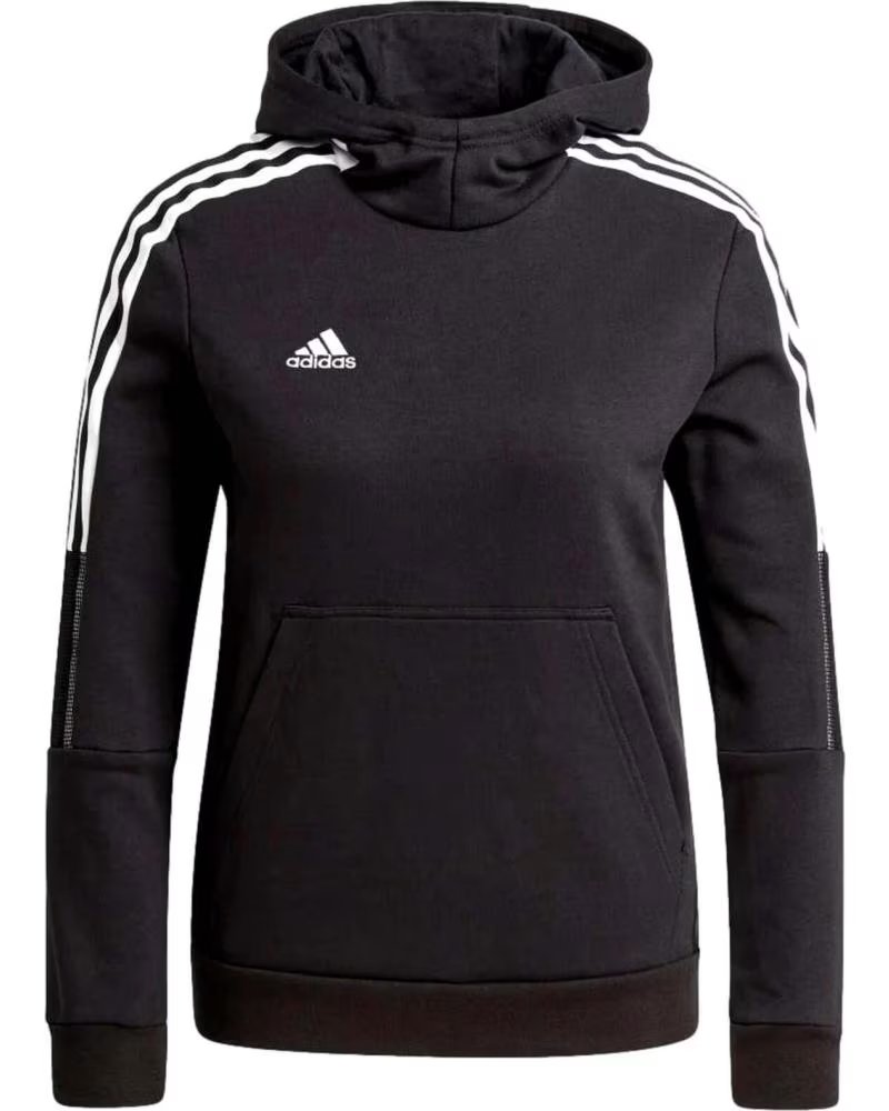 ADIDAS SWEAT À CAPUCHE ADIDAS ESSENTIALS 3-STRIPES POUR HOMME NEGRO