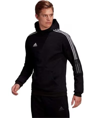 ADIDAS SWEAT À CAPUCHE ADIDAS ESSENTIALS 3-STRIPES POUR HOMME NEGRO