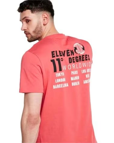 11 DEGREES CAMISETA DE MANGA CURTA MASCULINA 11 DEGREES ROSA