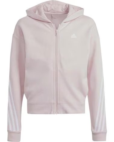 ADIDAS ADIDAS ESSENTIALS 3-STRIPES FULL ZIP HOODIE FOR GIRLS ROSA