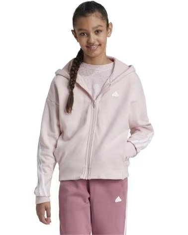 ADIDAS ADIDAS ESSENTIALS 3-STRIPES FULL ZIP HOODIE FOR GIRLS ROSA