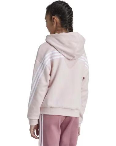 ADIDAS ADIDAS ESSENTIALS 3-STRIPES FULL ZIP HOODIE FOR GIRLS ROSA