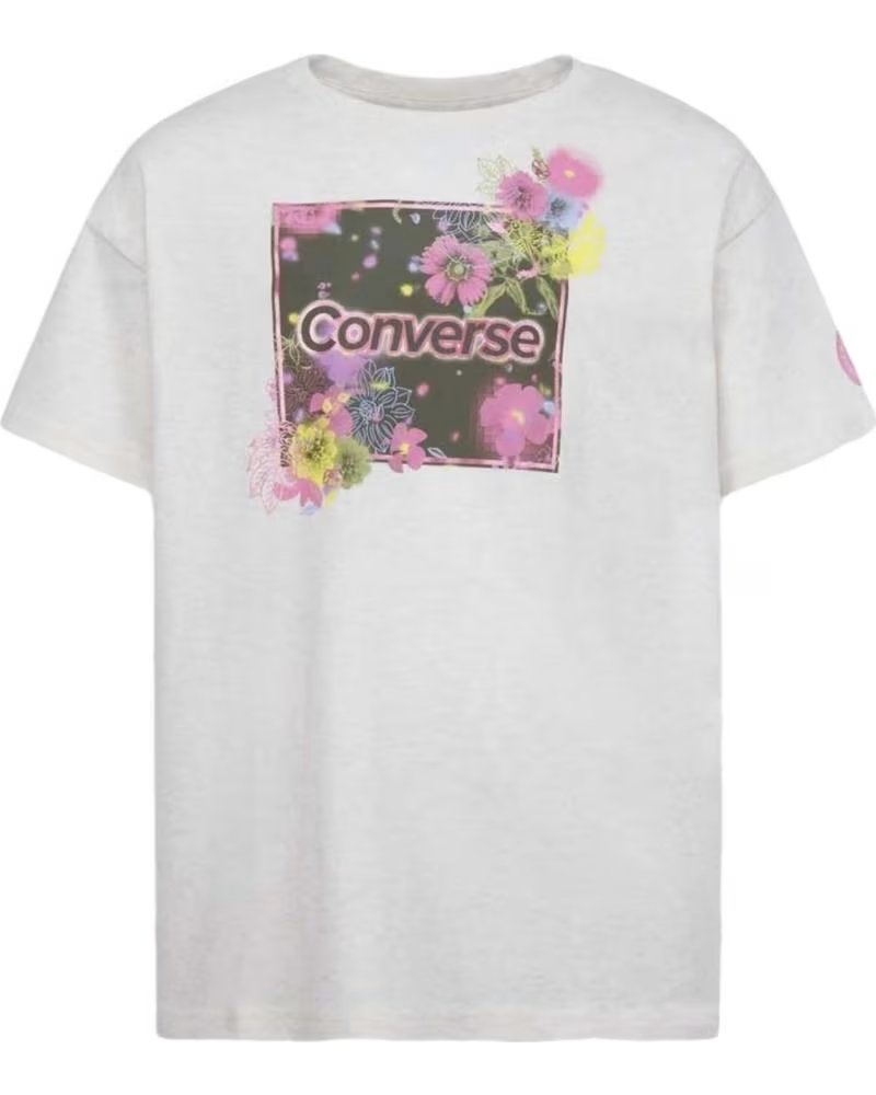 CONVERSE CAMISETA MANGA CURTA CONVERSE COM ESTAMPA FLORAL PARA MENINA BLANCO