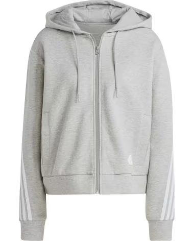 ADIDAS FELPA CON CAPPUCCIO ADIDAS 3 STRIPES DA DONNA GRIS