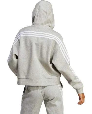 ADIDAS FELPA CON CAPPUCCIO ADIDAS 3 STRIPES DA DONNA GRIS