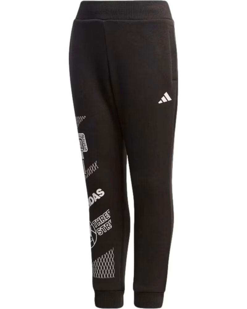 ADIDAS PANTALONI SPORTIVI LUNGHI ADIDAS PER RAGAZZO NEGRO