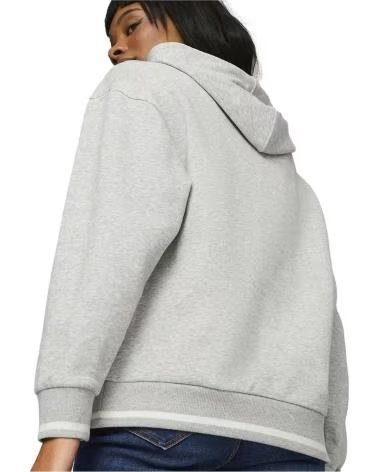 PUMA MOLETOM COM CAPUZ PUMA CLASSICS LOGO FEMININO GRIS