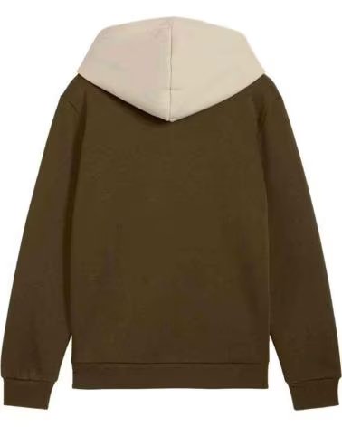 PUMA SWEAT À CAPUCHE PUMA COLORBLOCK POUR ENFANTS VERDE
