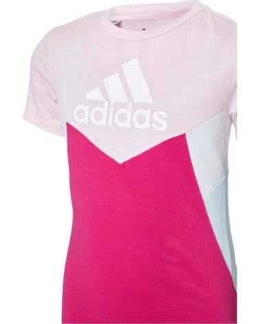 ADIDAS T-SHIRT ESSENTIALS COLORBLOCK HN8550 ROSA