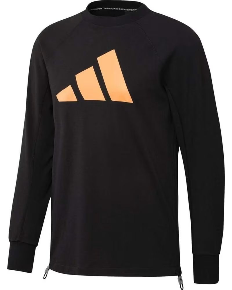 ADIDAS FELPA ADIDAS GRANDE LOGO UOMO NEGRO