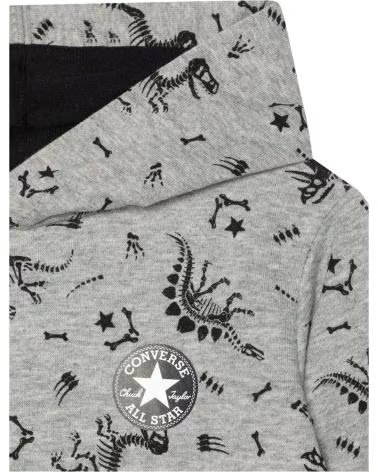 CONVERSE COMPLETO SPORTIVO CON STAMPA DINOSAURI GRIS