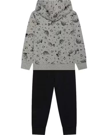 CONVERSE COMPLETO SPORTIVO CON STAMPA DINOSAURI GRIS