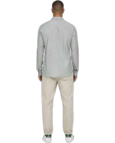 ONLY CAMISA DE MANGA LARGA PARA HOMBRE ONLY SONS GRIS