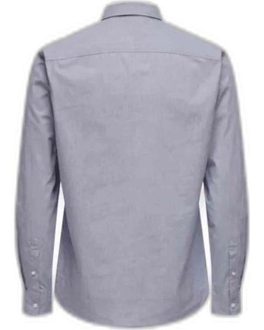 ONLY CAMISA DE MANGA LARGA PARA HOMBRE ONLY SONS AZUL