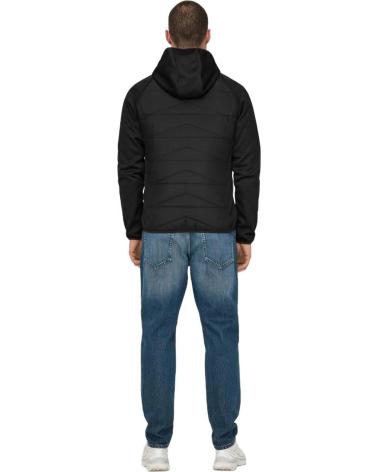 ONLY CHAQUETA ACOLCHADA CON CAPUCHA ONLY SONS PARA HOMBRE NEGRO