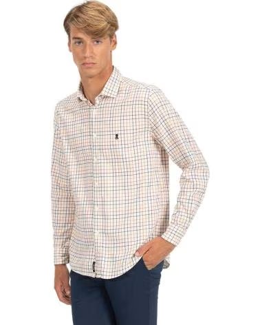 EL PULPO CAMICIA A QUADRI A MANICHE LUNGHE DA UOMO EL PULPO BEIGE