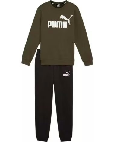 PUMA ENSEMBLE DE SURVÊTEMENT PUMA POUR ENFANTS UNISEXE VERT ET NOIR VERDE
