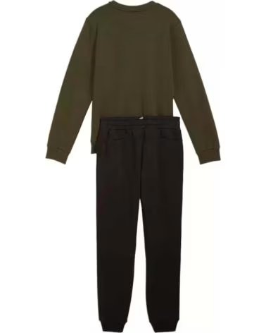 PUMA ENSEMBLE DE SURVÊTEMENT PUMA POUR ENFANTS UNISEXE VERT ET NOIR VERDE