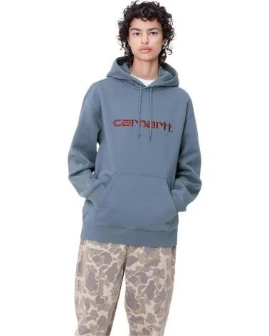 CARHARTT WIP MOLETOM COM CAPUZ CARHARTT WIP FEMININO AZUL