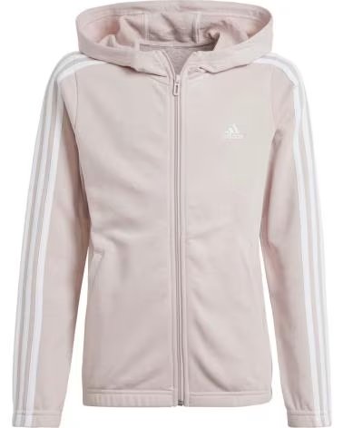 ADIDAS SUDADERA G ESSENTIALS 3 STRIPES FZ HD CREMALLERA IZ3464 ROSA