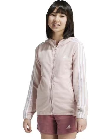 ADIDAS SUDADERA G ESSENTIALS 3 STRIPES FZ HD CREMALLERA IZ3464 ROSA