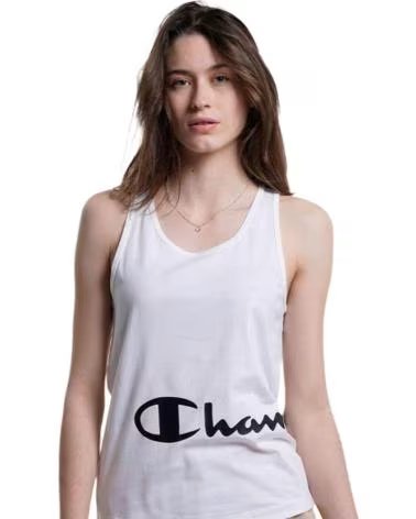 CHAMPION CAMISETA DE TIRANTES CHAMPION CON LOGO PARA MUJER BLANCO