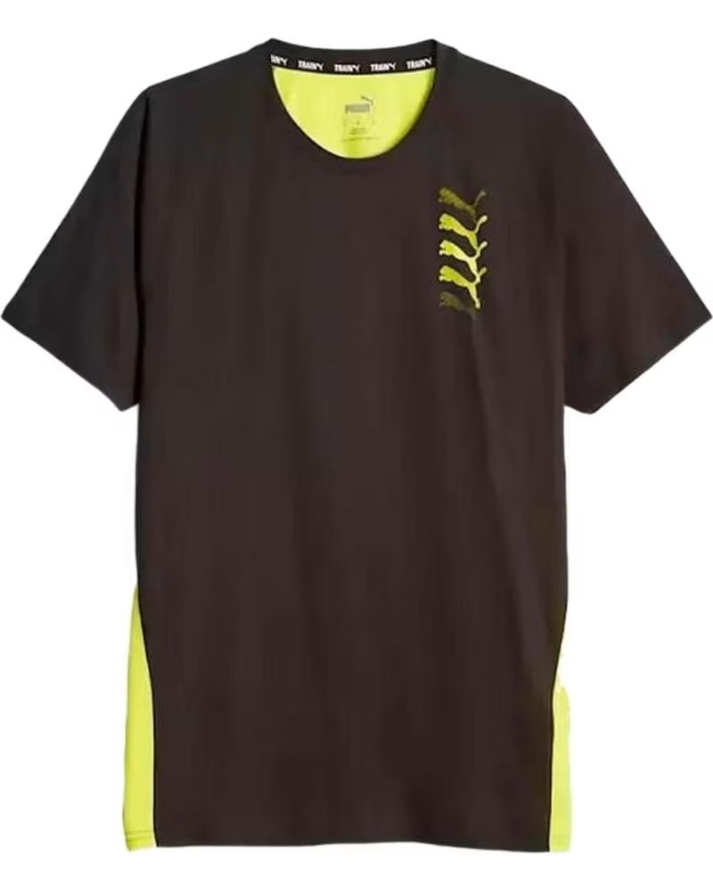 PUMA CAMISETA PUMA DE MANGA CORTA CON PANELES DE CONTRASTE NEGRO
