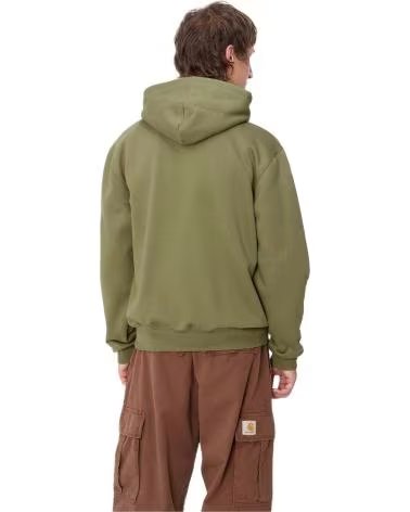 CARHARTT WIP FELPA CON CAPPUCCIO CARHARTT WIP DA UOMO VERDE