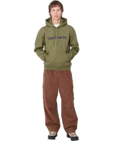 CARHARTT WIP FELPA CON CAPPUCCIO CARHARTT WIP DA UOMO VERDE