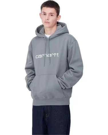 CARHARTT WIP FELPA CON CAPPUCCIO CARHARTT WIP DA UOMO GRIS