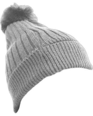 JOLUVI JOLUVI KNIT BEANIE WITH POM POM FOR MEN GRIS