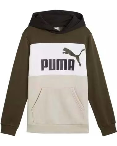 PUMA MOLETOM COM CAPUZ PUMA ESS BLOCK HOODIE FL INFANTIL VERDE VERDE