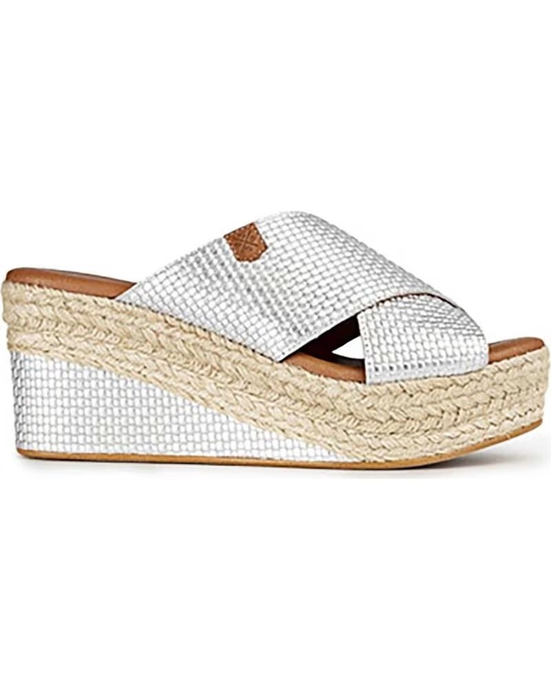 POPA POPA SILVER PLATFORM SANDALS FOR WOMEN PLATEADO